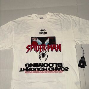 Civil Regime Marvel White Spider-Man Miles Morales Graphic Tee Size Large NWT